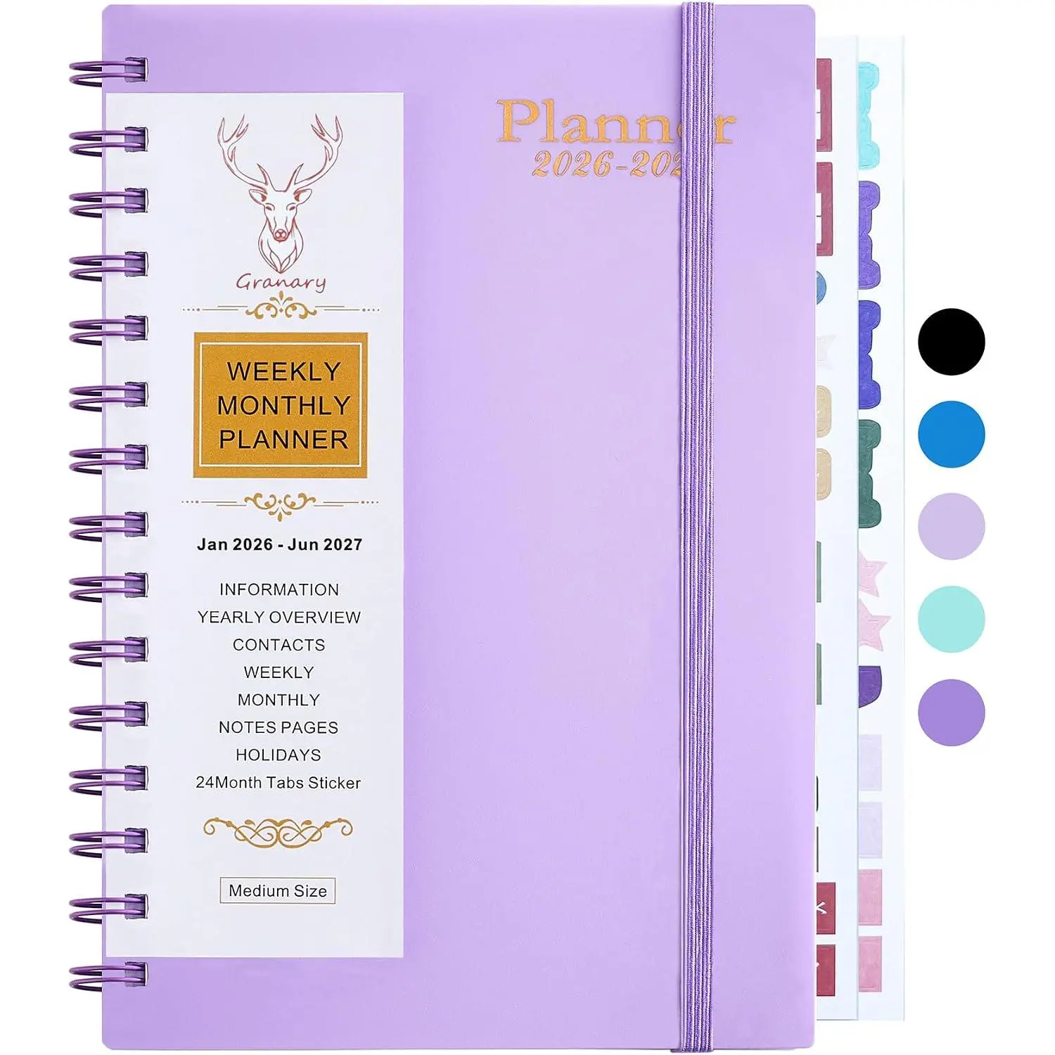 Daily Planner 2026-2027, Weekly and Monthly Planner 2026-2027 Academic Year, January 2026-June 2027 Calendar Planner, 8.2"×5.5", 18 Months, Agenda Book for Teacher, School Student (JAN.2026-JUN.2027 Light )