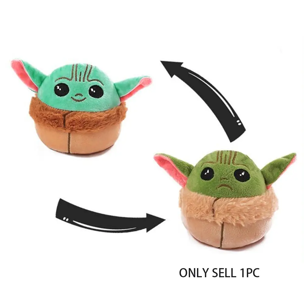 Funny Flip Design Plush Toy Two Faces Reversible Stuffed Animal Soft PP Cotton Doll Children Birthday Present