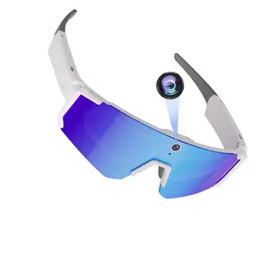 Sport Smart Glasses with 8MP Camera, 4GB Memory Build-in (No SD Card Needed), Cycling Smart Sunglasses, 1200P Video Recording, Build-in Myopia Inner Frame,Bluetooth Call ,Music Control ,AI Translation, 260Mah Battery, IP64 Waterproof
