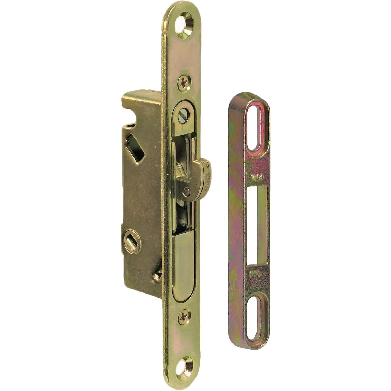 #3-45-S Sliding Glass Door  Mortise Lock with Adapter Plate, 5-3/8" Screw Holes, 45  Keyway- YZD