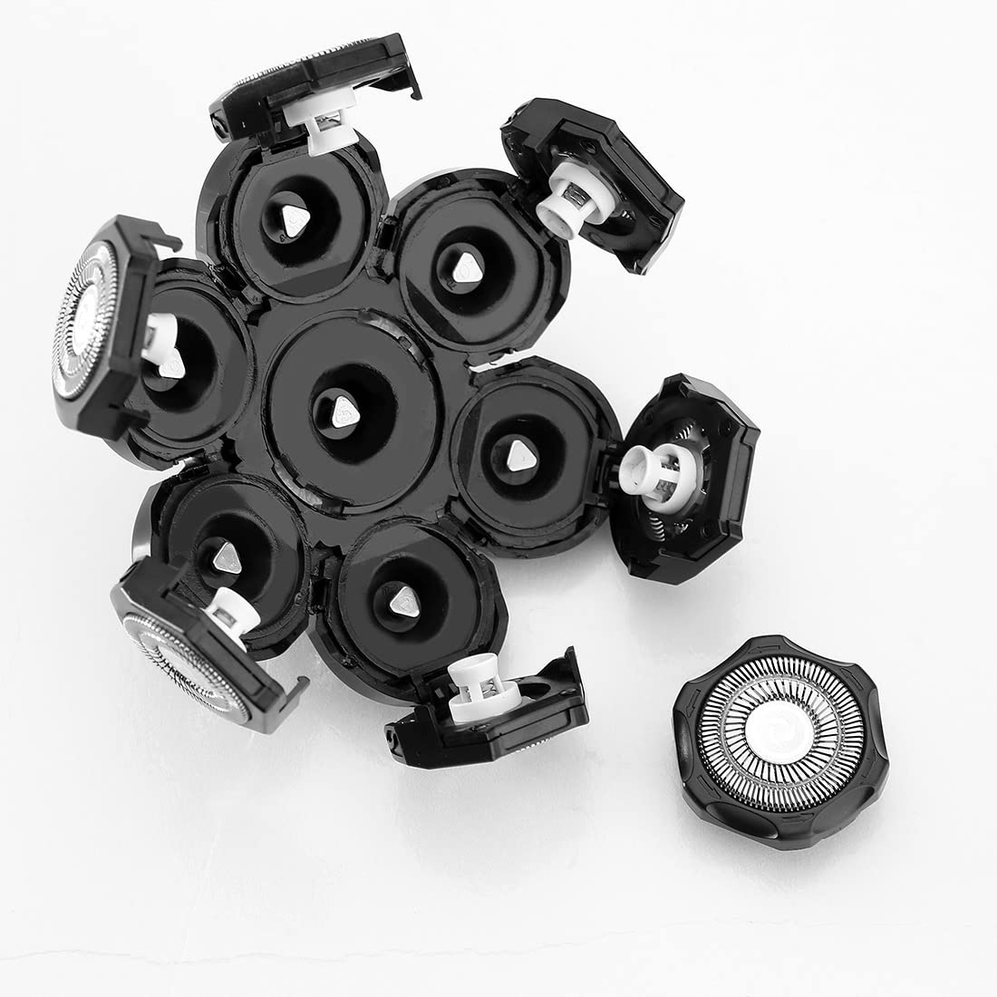 7-blade Electric Shaver Head, Replaceable Electric Shaver Head, Universal Fit 6 In 1 Beard Shaver Head Beard Trimmer Head, Men's Beard Shaver Replacement Accessories