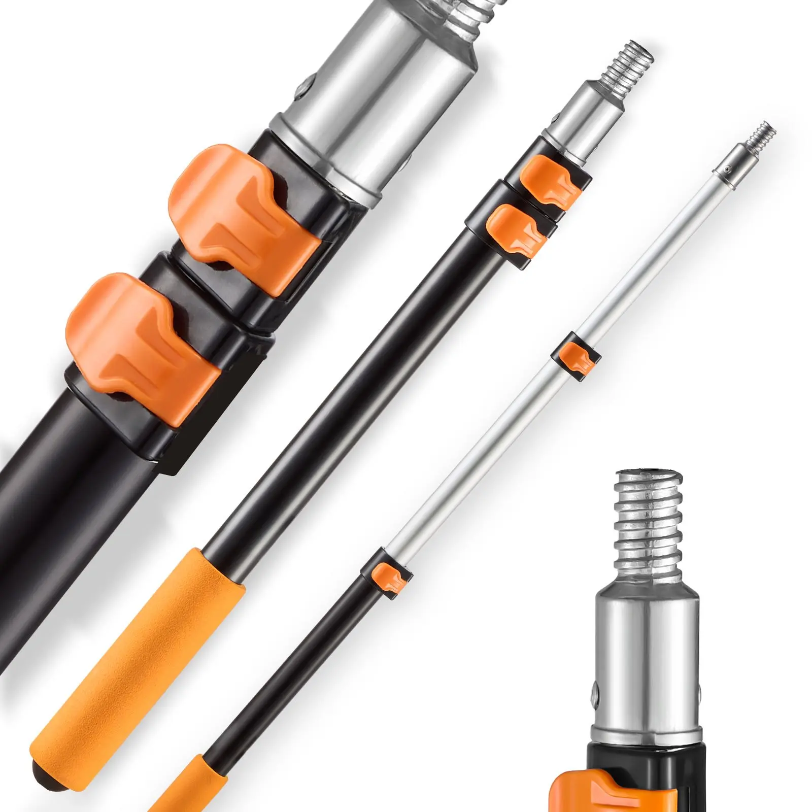 【DealsForYouDays】VEVOR Telescopic Extension Pole, 1.76-4 FT Multi-Purpose Extendable Pole, Sturdy Aluminum Alloy Paint Pole Extension with Flip-Lock Design, High Reach Roller Stick for Painting, Dusting and Cleaning
