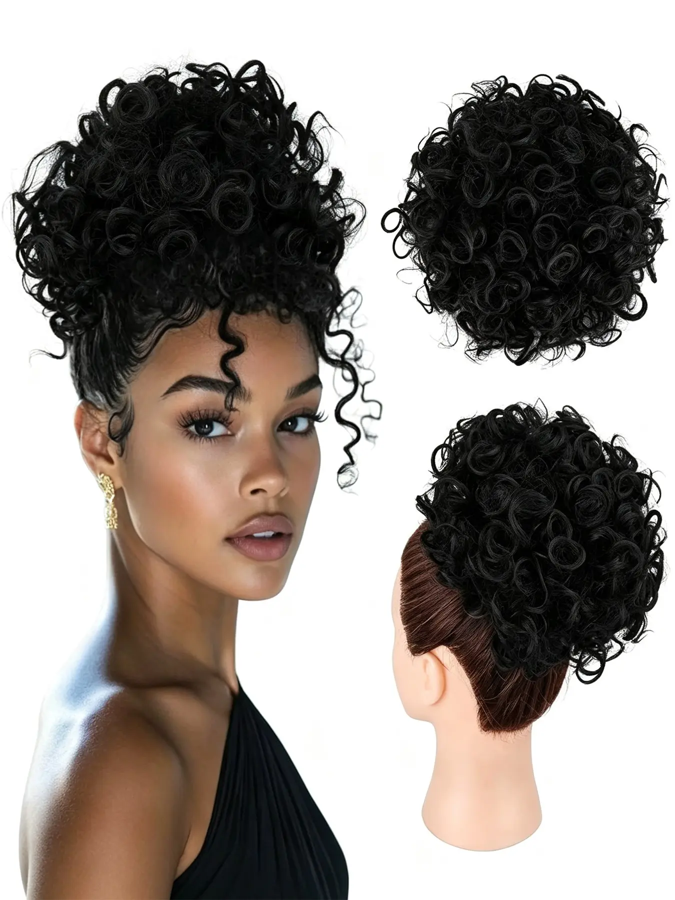 Messy Bun Hair piece for Women Elastic Drawstring Loose Wave Curly Scrunchies Ponytail Extension Synthetic Hair Extensions Hair Bun for Women Daily Use
