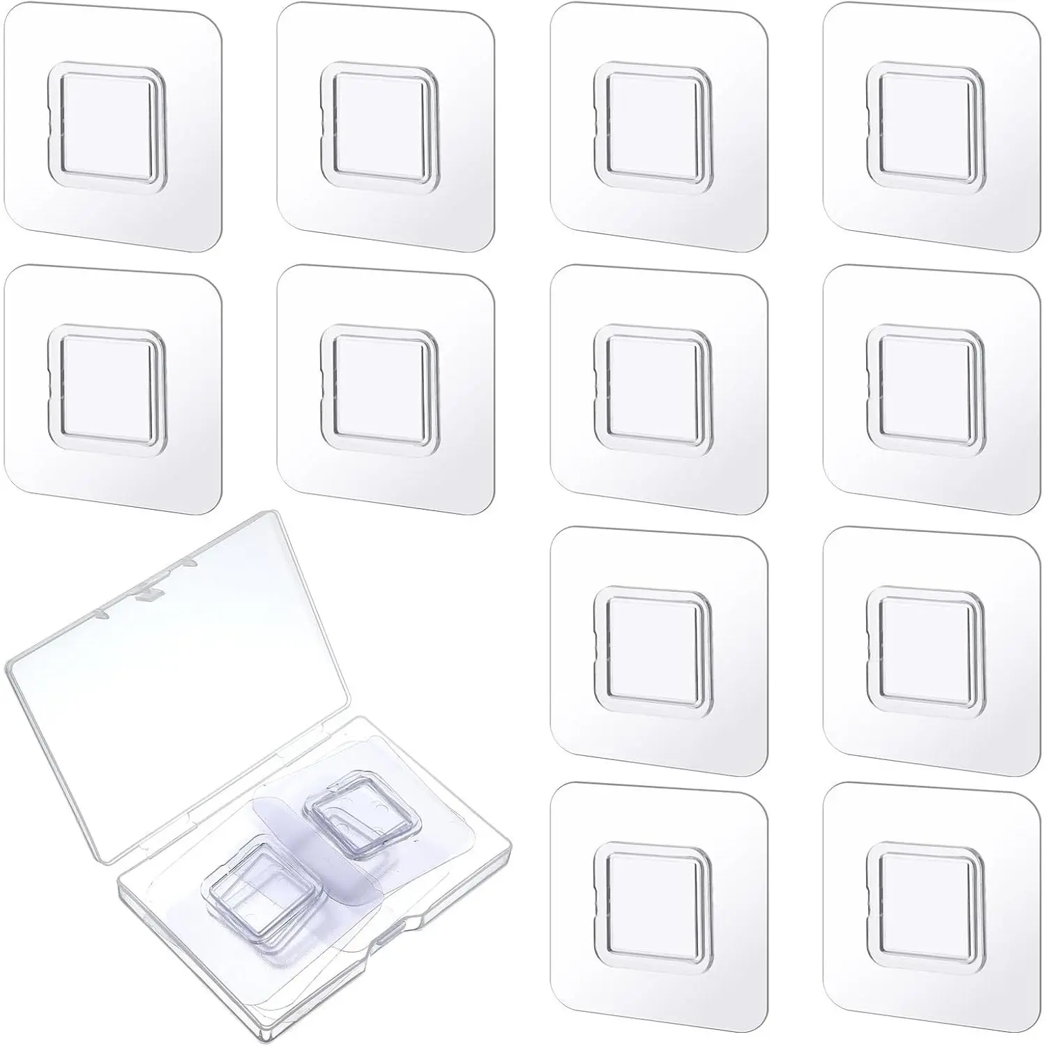 12 count Shower Phone Holder, Shower Adhesive , Self-adhesive Sticker , Wall Mounted Replacements Sticky pads,  Replacements Adhesive Strip for Dispenser Wall Mounted
