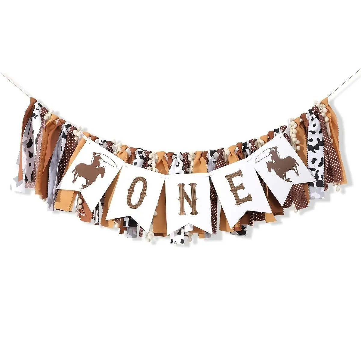 Cowboy Rodeo High Chair Banner Set, Western Theme Birthday Party Decor, party supplies, Cowboy Rodeo Birthday High Chair Banner, Western Style First Birthday Decoration, decoration banners