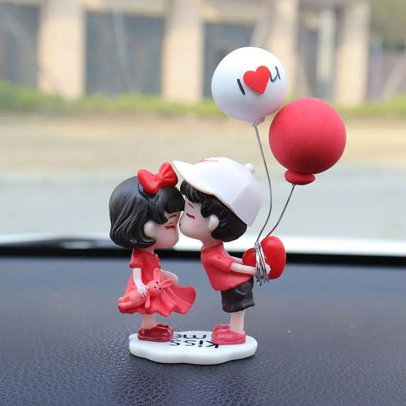 Cartoon Couple Car Ornament, 1 Set Cute Car Dashboard Decoration, Car Interior Decoration, Party Gift for Friend, Family, Lover, Girly Car Accessories, Car Trinkets, Car Interior Accessory, Car Decorations