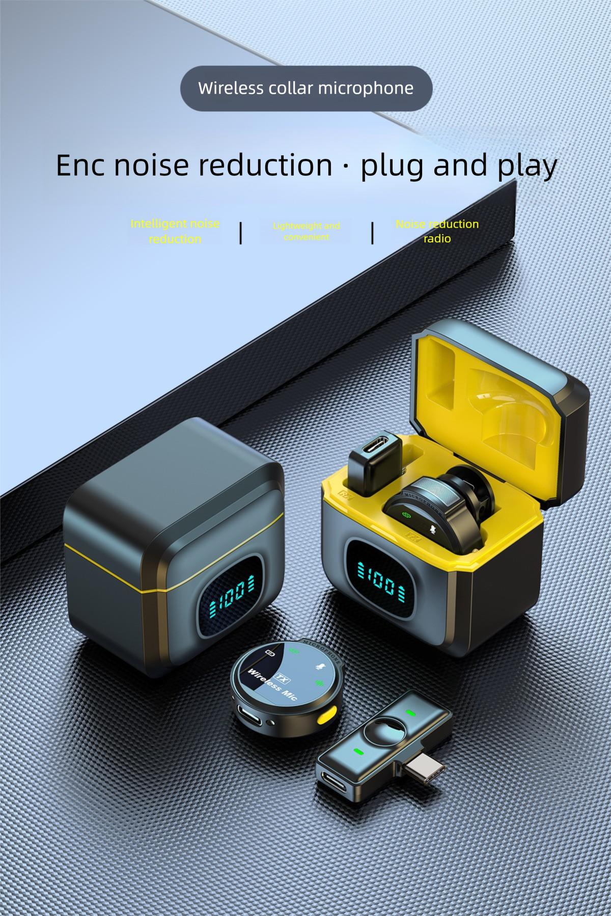 XinMic J6 Wireless Lavalier Lapel Microphone Noise Cancel Live Mini Mic iPad Android Type-C Phone Outdoor recording Interview PC Wooden Puzzle Box Set Anime Kamado Tanjiro Sword Building Kids Inflatable Shark Costume Elegant Garden Goose Statue