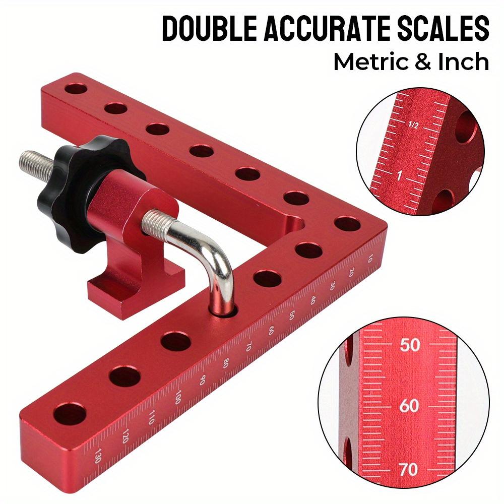 4Pack 6.29Inx6.29In Red 90-Degree Right Angle Clamp Set - 3/6pcs Woodworking Positioning Squares with Snap Closures And Removable Covers