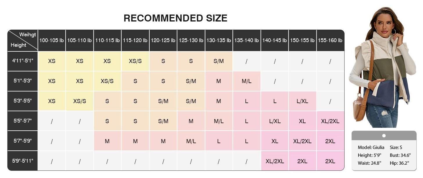 Tankaneo Womens Puffer Vest Ruffle Sleeveless Zip Up Quilted Jacket Color Block Winter Warm Padded Gilet Coats Tankaneo Womens Puffer Vest Ruffle Sleeveless Zip Up Quilted Jacket Color Block Winter Warm Padded Gilet Coats