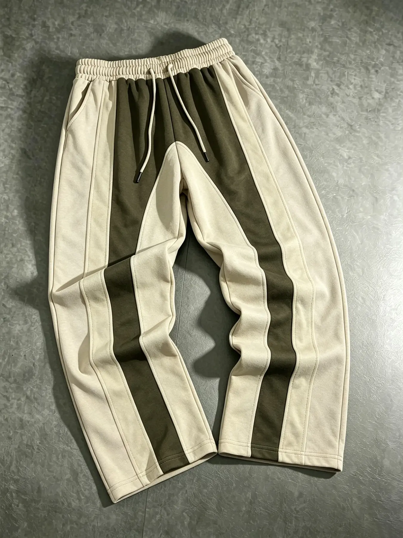 Men's Colorblock Sports Pants, Casual Comfortable Breathable Daily Outdoor Activity Pants, Casual Sportswear Pants, Fashion Men's Clothing, Fall & Winter, Knitted Sports Pants, Casual Sporty Pants, Casual Sports Bottoms