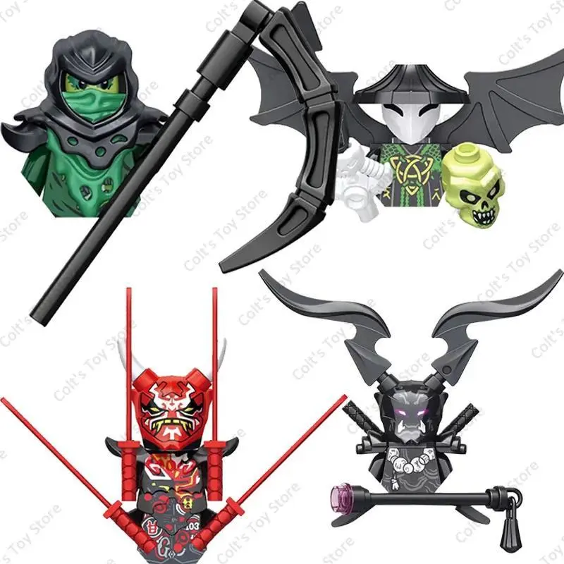 2026 new hot item  Anime Ninja Evil Moro Mini Action Figure Building Blocks Mr. E Skeleton Wizard Dolls Bricks Model Kids MOC Toys Gifts