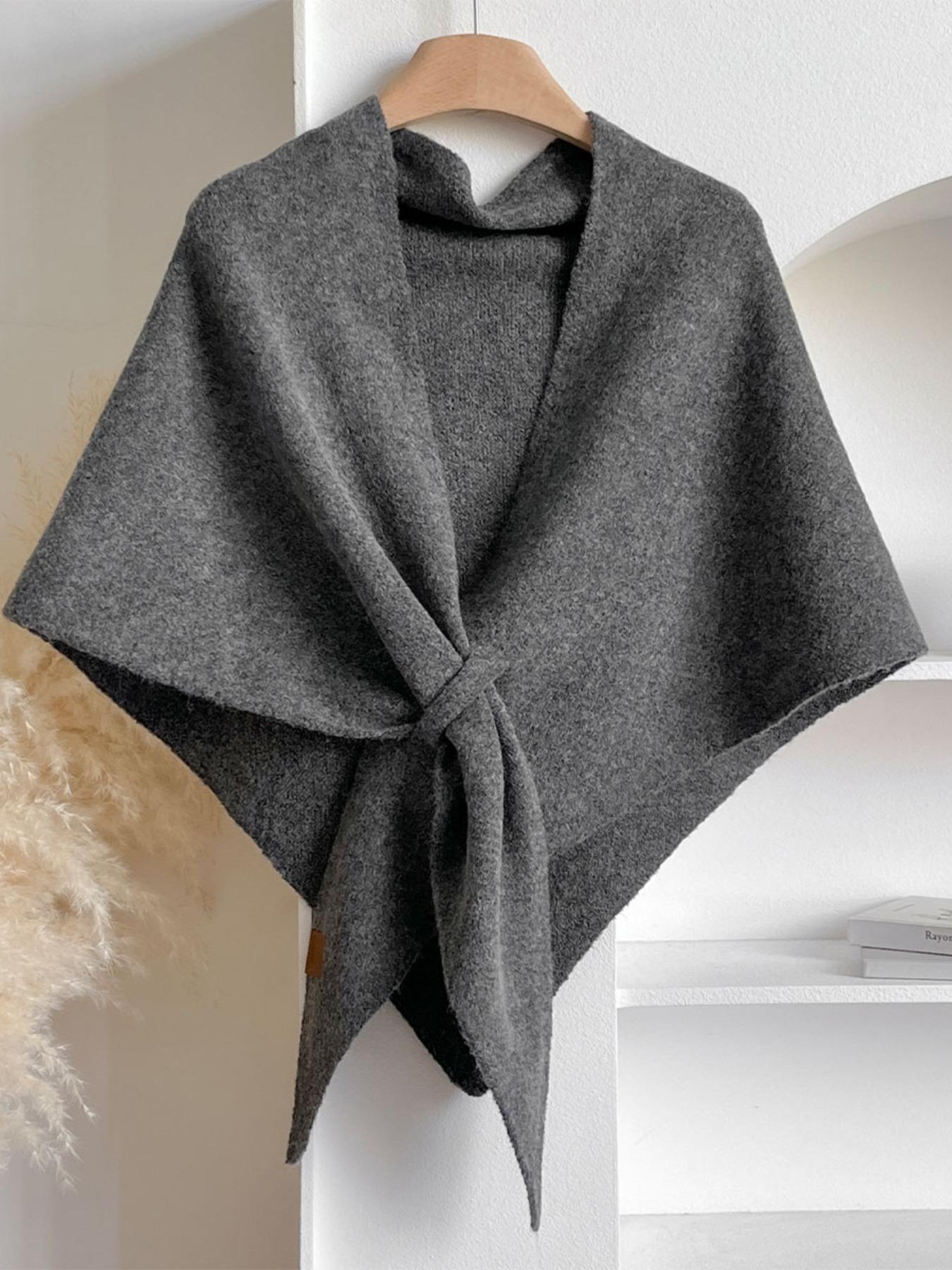 Women's Trendy Solid Knitted Shawl, Casual Soft Comfortable Scarf for Daily Wear, Fashion Accessories for Women & Girls Women's Trendy Solid Knitted Shawl, Casual Soft Comfortable Scarf for Daily Wear, Fashion Accessories for Women & Girls