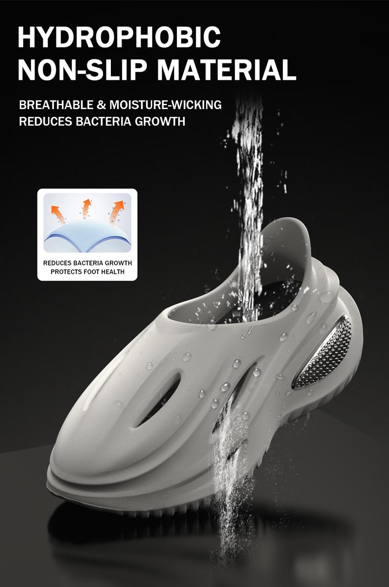 YASSIA EVA Unisex Thick Bottom Lightweight Sports Slippers Casual Hollow Out Design Comfortable Breathable Beach Vacation Fashion Footwear Future Trend Outdoor Slippers