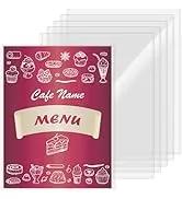 50 Pack No Holes Sheet Protectors 8.5 x 11 Inch Letter Size Page Protectors for Documents, Prints, Top Loading Heavyweight Clear View Plastic Sleeves for Papers, Artworks, Photos