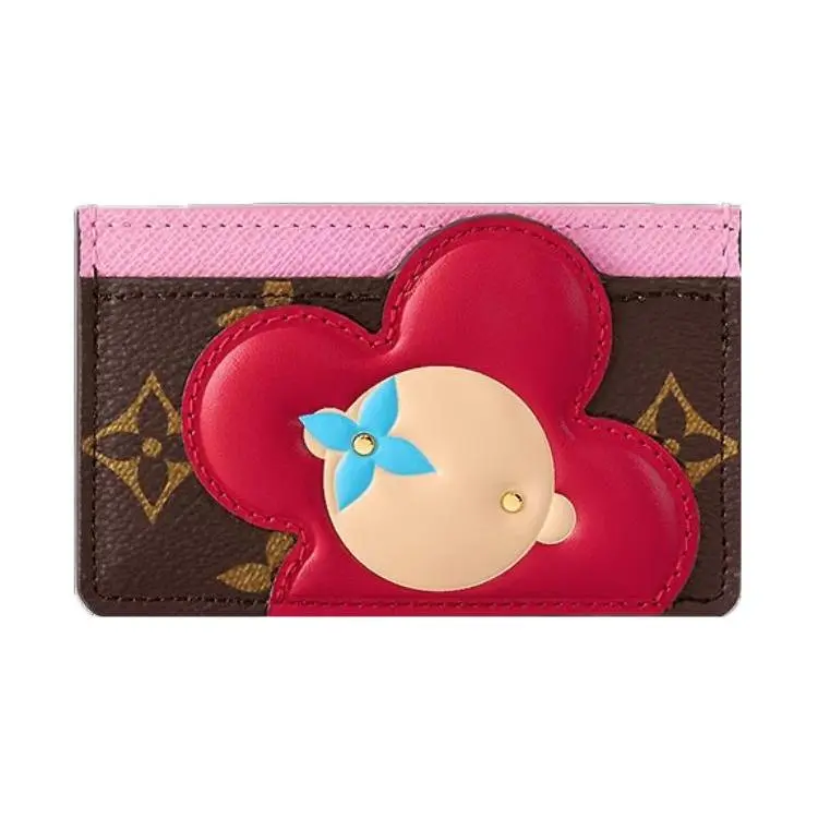 Louis Vuitton Card Holder for Women – Floral-Shaped Monogram Coated Canvas – Light Pink