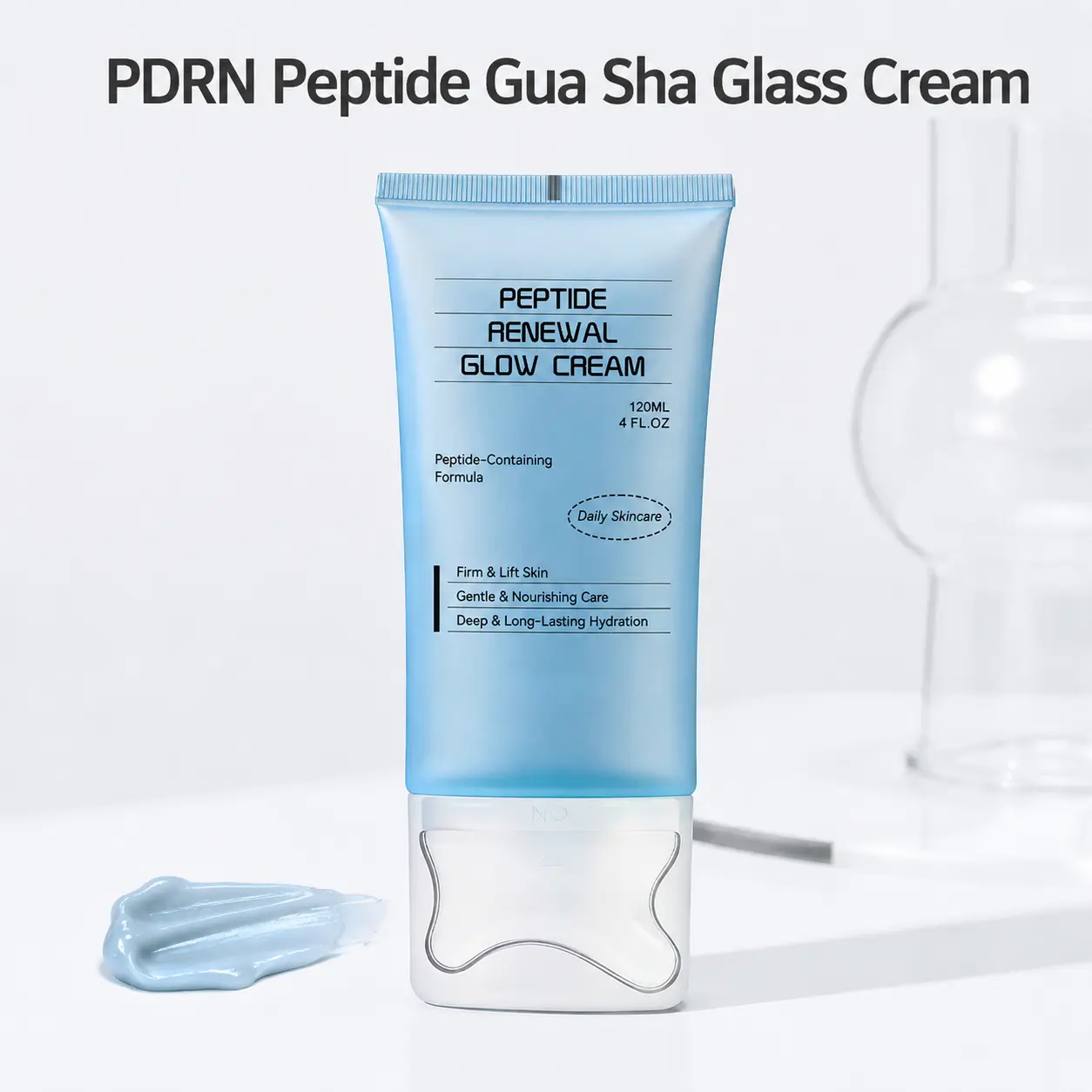PDRN Peptide Gua Sha Lifting Gel Cream for Jawline Definition, Face Sculpting, Firming & Elasticity Care for Dry and Sagging Skin, Glass Skin Glow, At-Home Facial Care | Korean Skincare, Cosmetics, Beauty Products