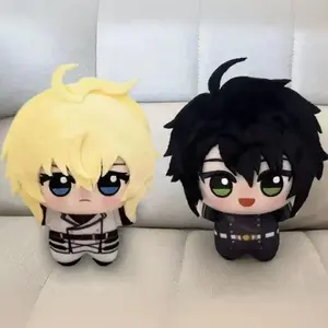 2026 hot itemKawaii Seraph of The End Anime Mikaela Hyakuya Yuichiro Hyakuya 10cm Plush Doll Keychain Set Stuffed Toy Fan Gift Decor Peluches