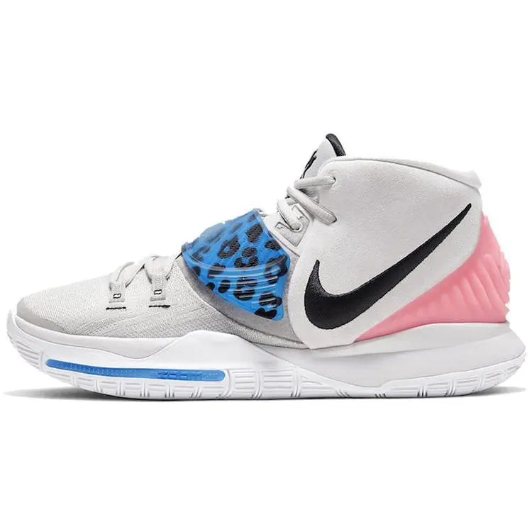 Nike Kyrie 6 Basketball Shoes – Unisex Mid-Top, Stylish Pink-Blue-White Design Verifiable, with credentials and supporting global authentication