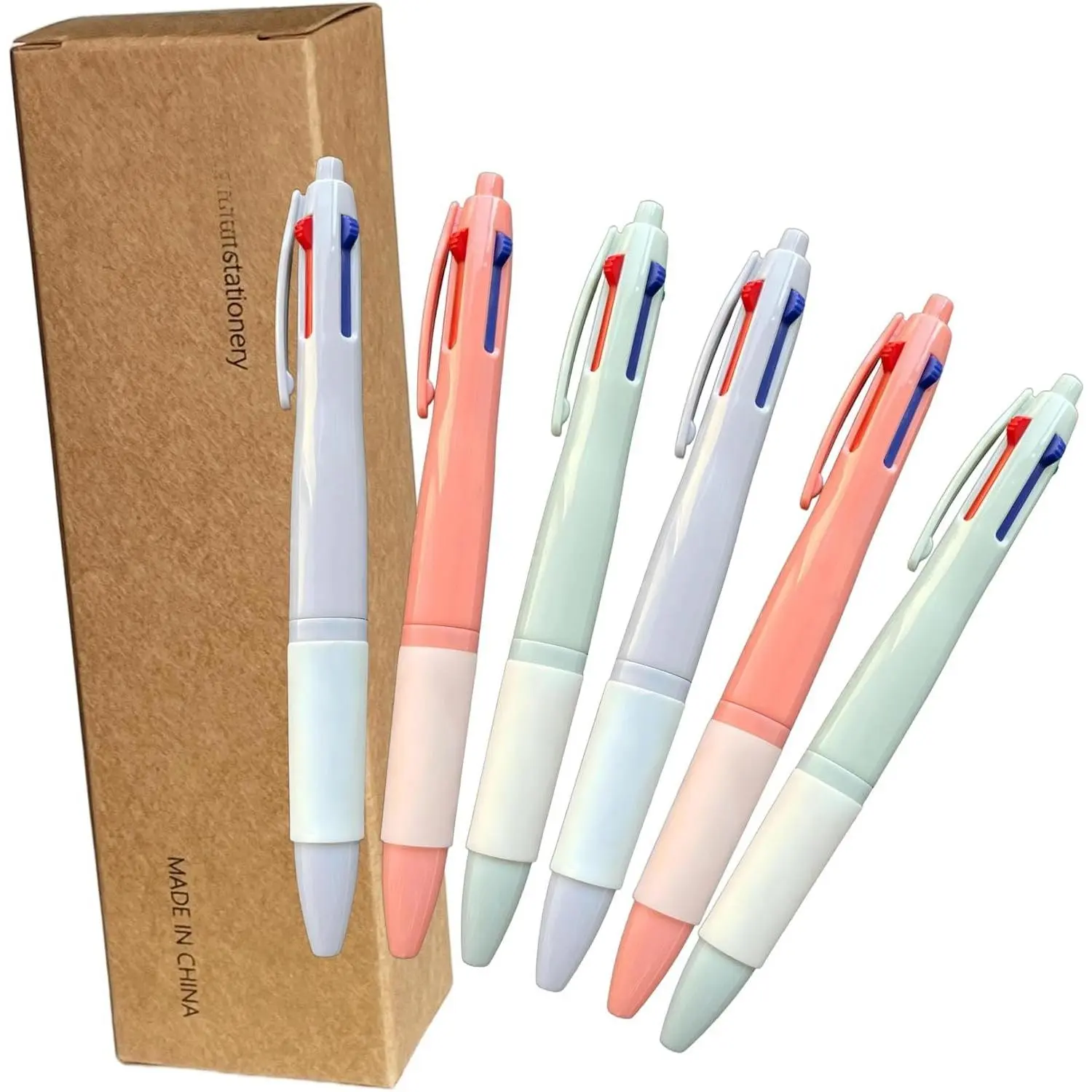 6 Pack 4-in-1 Multicolor Gel Pens for School Office Journal Notes | Smooth writing multi-functional -in- pen  for class notes office document annotation