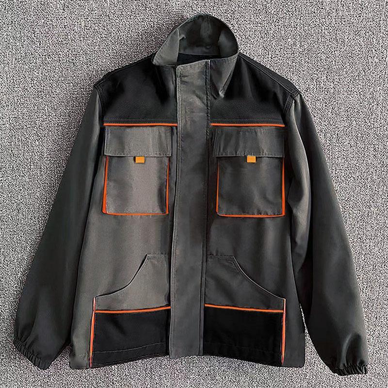 Men's Work Suit with Multiple Pockets Wear-Resistant for Car Maintenance & Work Safety Overalls Menswear Clothes Uniforms Workwear