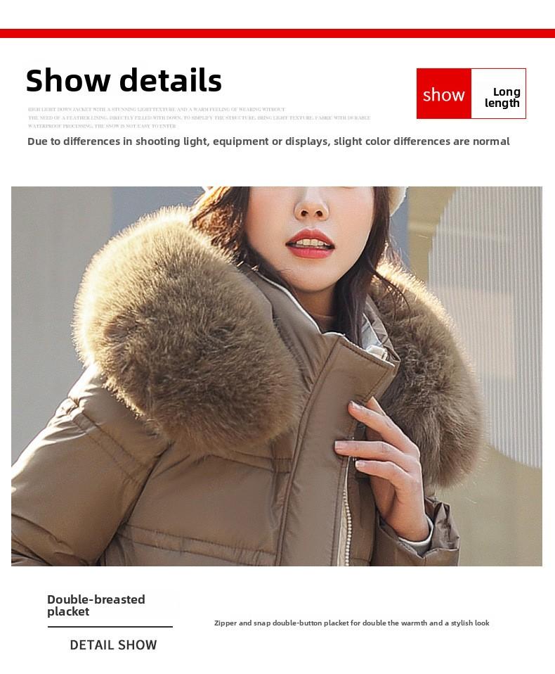 New winter women's thickened long over-the-knee hooded cotton-padded coat with large fur collar. New winter women's thickened long over-the-knee hooded cotton-padded coat with large fur collar.