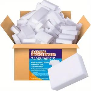 24/48/96pcs, magic sponge eraser foam cleaning pads, multifunctional household cleaning kitchen dishwashing sponges suitable for furniture, bathroom, bathtub, sink, floor, floors, wall cleaners