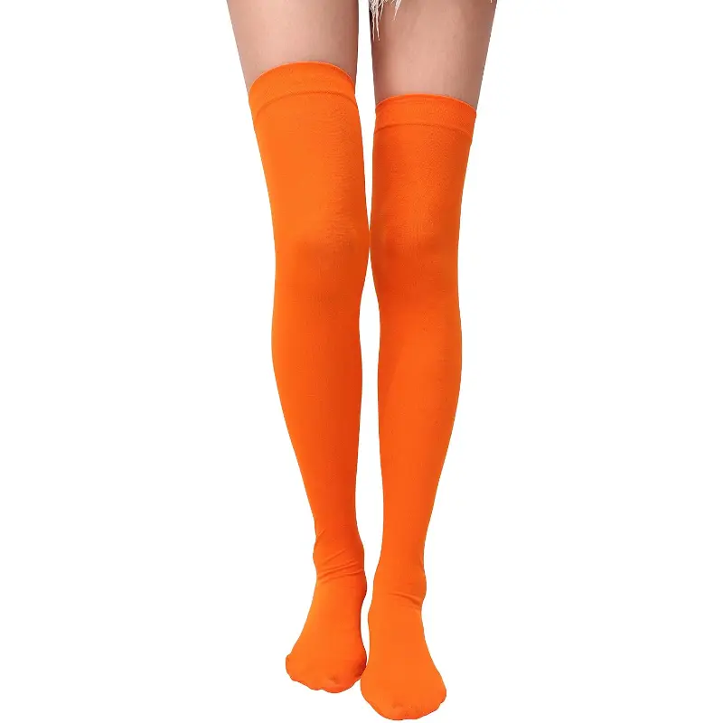 New Thigh High Socks Over Knee Stretchy Socks Women Opaque Stockings Daily Wear