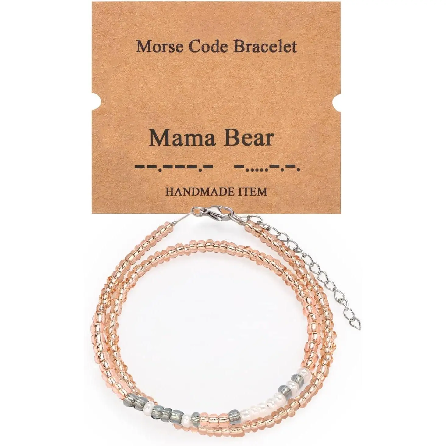 Birthday Gifts for Women Layered Morse Code Bracelets for Mom Aunt  Wife Her Beaded Strand Bracelet
