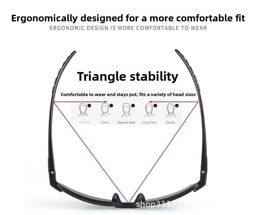 2PC Fashionable Sunglasses for Driving, Day and Night Use, Intelligent Color-Changing Outdoor Sports Sun Protection, Unisex