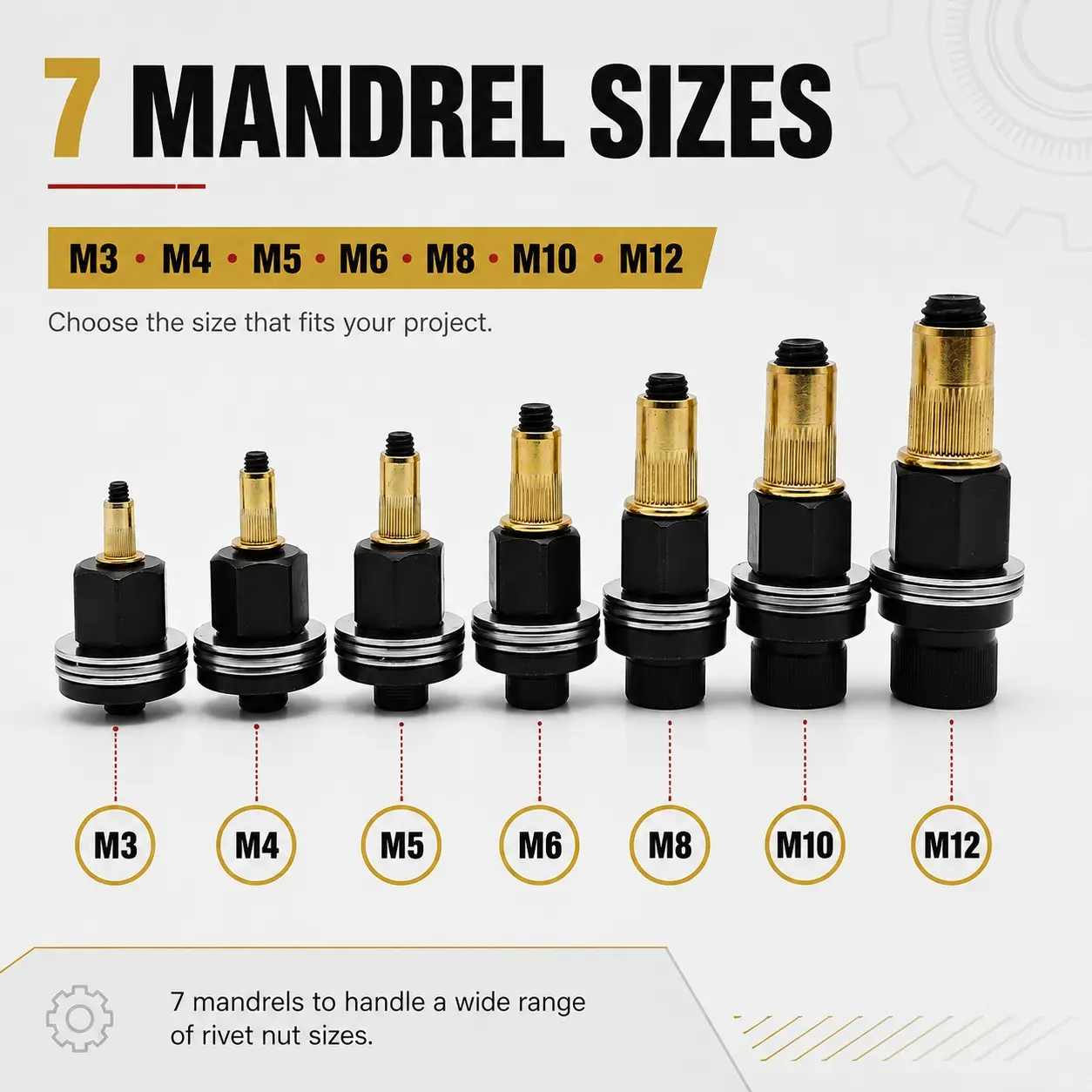 Multi-Spec Carbon Steel Rivet Nut Tool Set, Manual Heavy Duty Riveter Kit, Hand Tools, Optional M3-M10 / M3-M12 Sizes With Assorted Rivet Nuts, For Repair, Automotive & Metal Assembly Projects