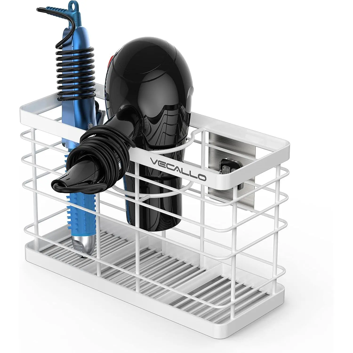 Hair Tool Organizer, Curling iron stands, Bathroom Organizer Basket Hair Supplies Organizer Storage Hair Dryer Holder- Wall Mount No Drilling