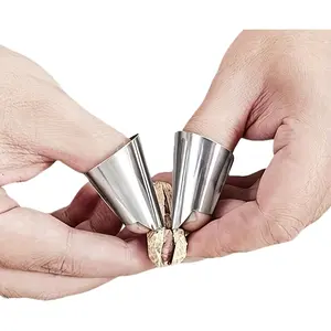 2pcs Chestnut and Nut Sheller, Edamame Peeler, Vegetable Cutter, Finger Protector, Stainless Steel Vegetable Picker, Finger Knife, Iron Nail Guard, Protective Tool