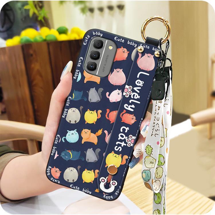 Waterproof ring Phone Case For Nokia G400 5G Durable protective Anti-knock Silicone Shockproof Wristband Cartoon Soft case Lanyard Dirt-resistant Kickstand Phone Holder Cute