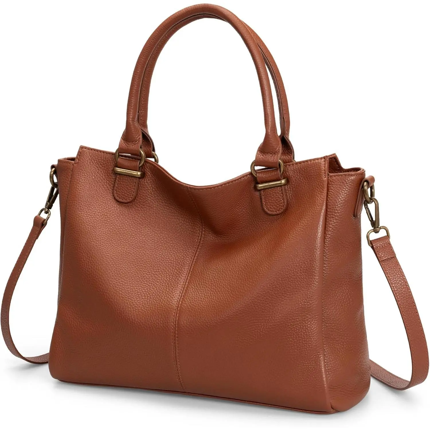 Women's Genuine Leather Handbag Medium Handbag Tote Bag Crossbody Bag Shoulder Bag with Top Handle