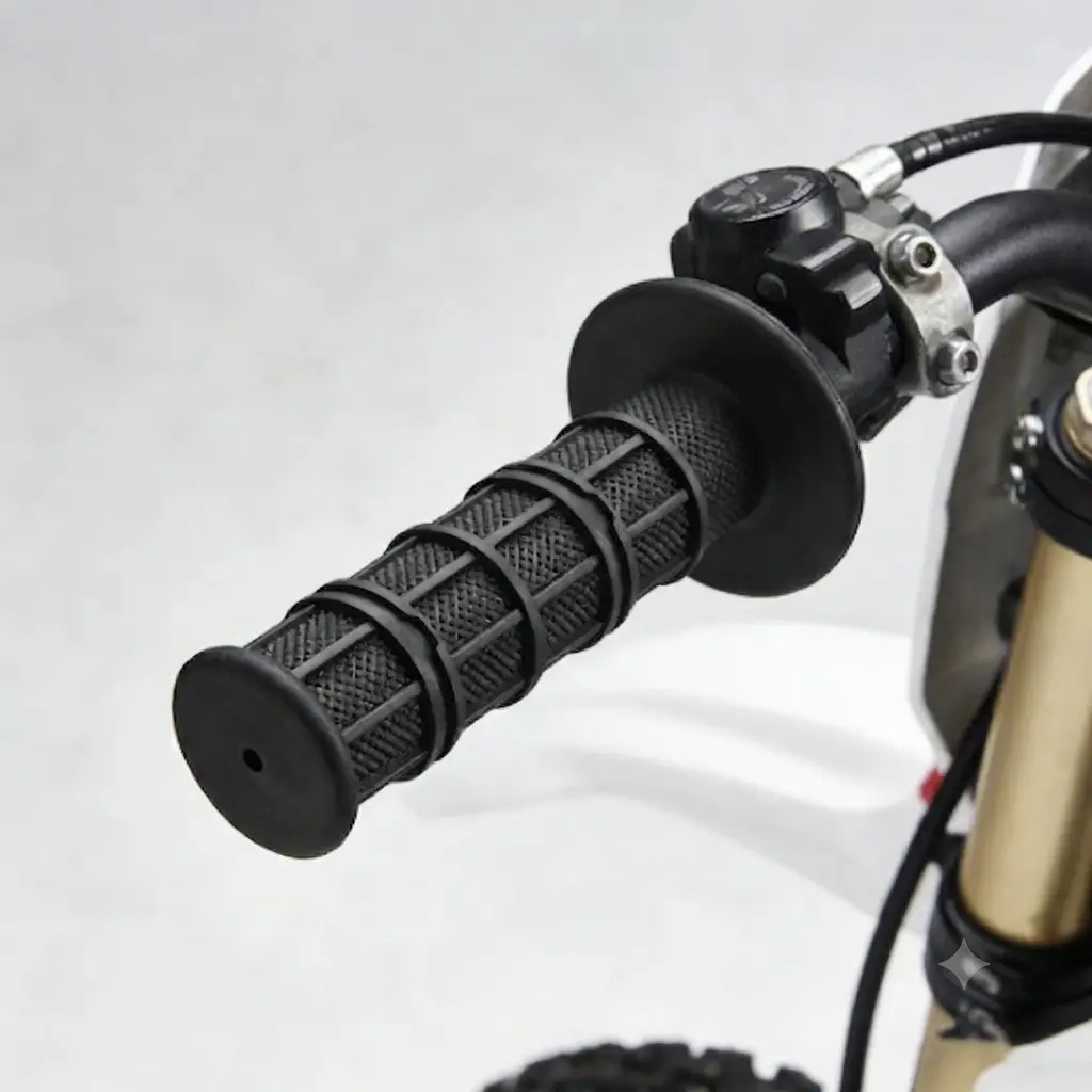 2pcs Non-Slip Soft Rubber Motorcycle Handlebar Grips, Racing Throttle Turn Handle Sleeves, Max Grip Moped Modified Parts, Motorcycle Accessories, Motorcycle Parts