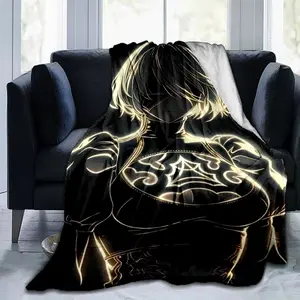 [All-Season Blanket]One neon glow-in-the-dark anime NieR print blanket, soft and comfortable, suitable as bedding, car blanket, home décor, or Christmas gift.