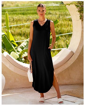 WIHOLL Summer Casual Floral Dresses Maxi Dress Vacation Beach Sundresses 2025 with Pockets SpringStatements WIHOLL Summer Casual Floral Dresses Maxi Dress Vacation Beach Sundresses 2025 with Pockets SpringStatements