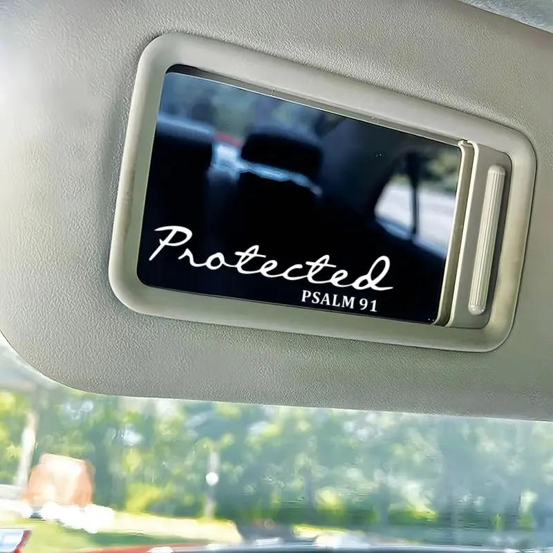 3Pcs Vinyl Sticker Set, Protected Psalm 91 Bible Sticker for Water Bottle, Laptop, Fridge, Car Rearview Mirror, Window, Car Stickers