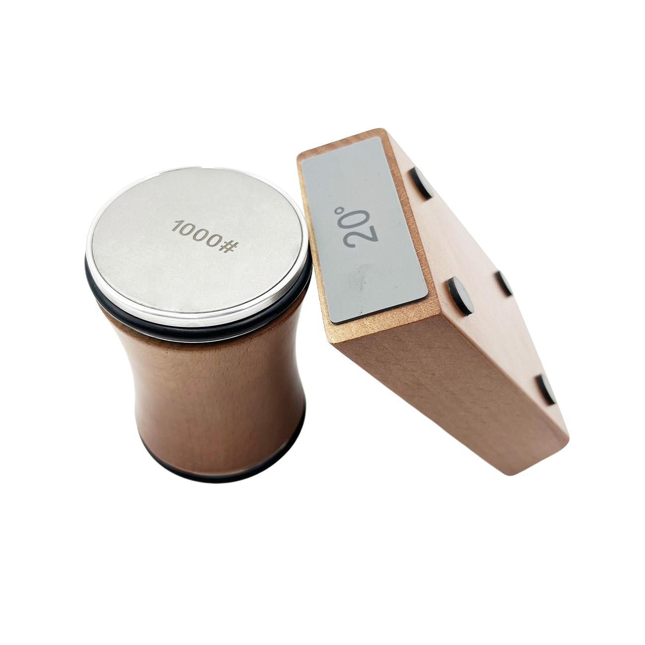 Kitchen Knife Sharpening Kit, Rolling Diamond Ceramic Sharpener Set, Compatible with 15°&20° Angle Knives, Precise Blade Grinding Tool for All Kitchen Blades