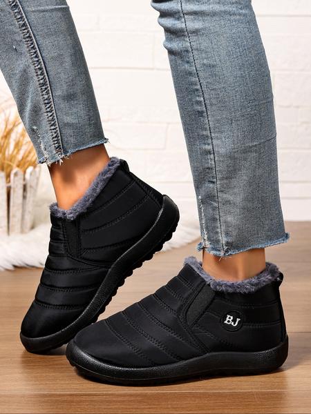 Women's Large Size Lightweight Comfortable Snow Boots, Anti-Slip Short Winter Warm Fleece Boots, Perfect Gift for Outdoor Activities, Winter Warm Shoes