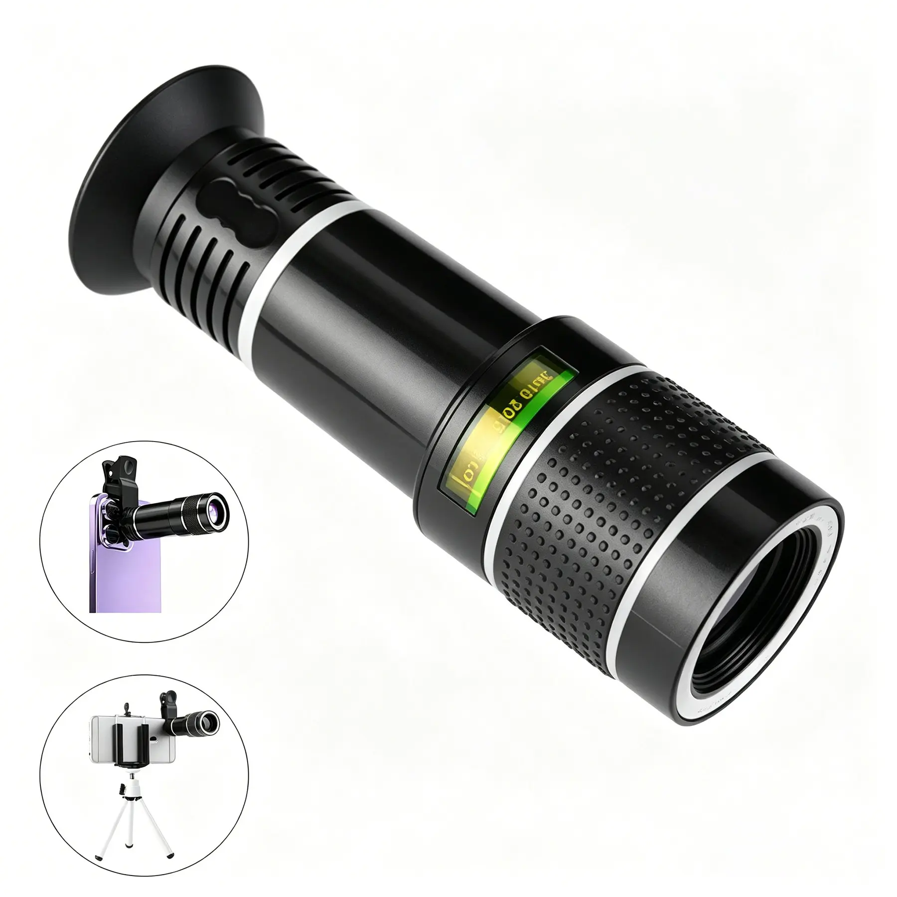 20x Universal Phone Telephoto Lens, Concert Sports Travel HD Zoom, Clip-On Smartphone Camera Lens, Essential for Photography Enthusiasts