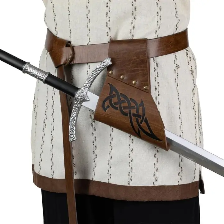 Medieval Sword Frog with Belt, Viking Sword Holster Scabbards Vintage Renaissance Sword Sheath Holster for Ren Faire