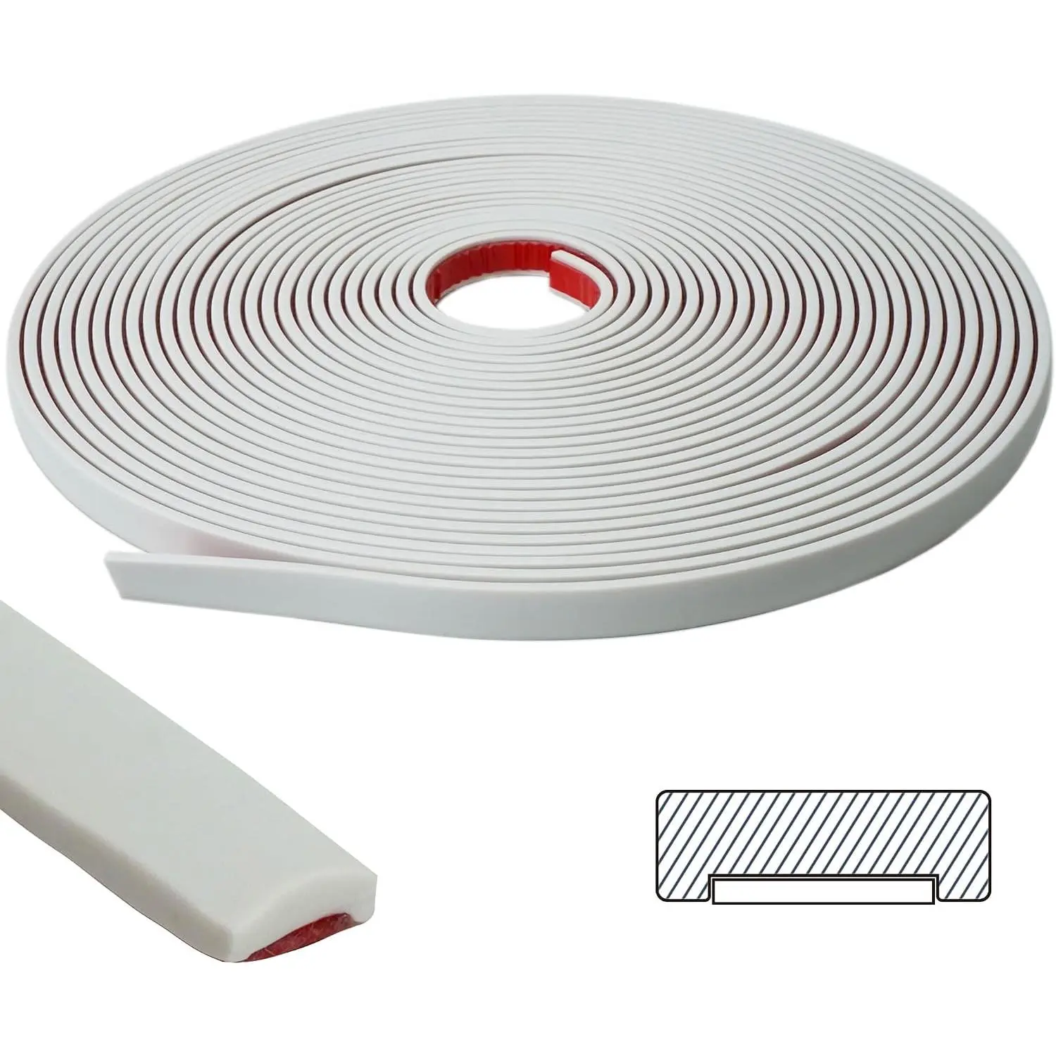 9.8Ft Peel and Stick Molding Trim, Self Adhesive Flexible Wall Trim for Edges, Borders, Windows, Backsplash & Baseboard,  Decorative PVC Strip White Paintable(W:0.4", T:0.1")