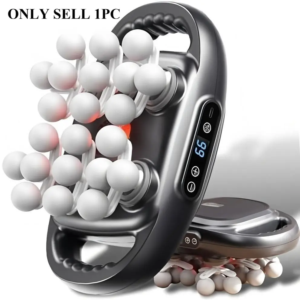 22-head Back Massager, 9-speed Adjustment Fascia Reliever Muscle Massager with Red Light Heating, Professional Muscle Massage Tool for Home & Travel