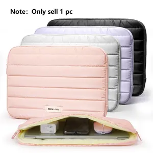 Fashionable Lightweight Laptop Sleeve Bag, Laptop Travel Bag, 1 Count Waterproof Soft Laptop Sleeve Bag for MacBook Air Pro 13 14 Inch/iPad Pro 12.9 Air 13/Dell/Asus/HP, Waterproof Laptop Compartment, Zipper, Quilted Bag