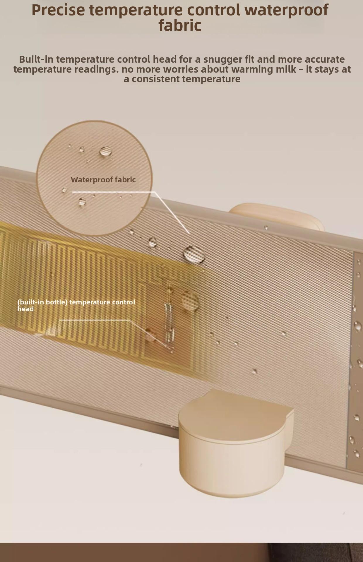 Baby bottle insulation cover with battery storage, portable for outdoor use, waterless heating, wireless constant temperature, rechargeable milk warmer