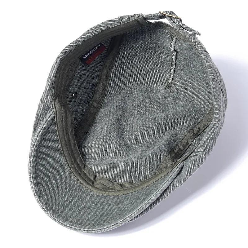 2025 New Styles Spring and Summer Retro Distressed Denim Men's Beret British-style Women's Visor Newsboy Cap and Painter's Hat