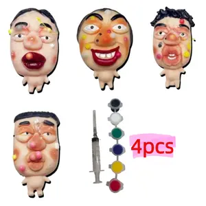 Fidget Toy Pimple Popper Quick Rebound Funny Expressions Anxiety Relief Ultra Soft Silicone Non Toxic Material