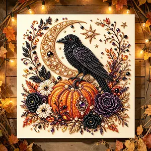 Halloween Ghost Pearl Art DIY Kit, Spooky Cute 3D Diamond Painting Crafts for Adults, DIY Fall Home Decor Wall Art, Beginner DIY Seasonal Party Gift