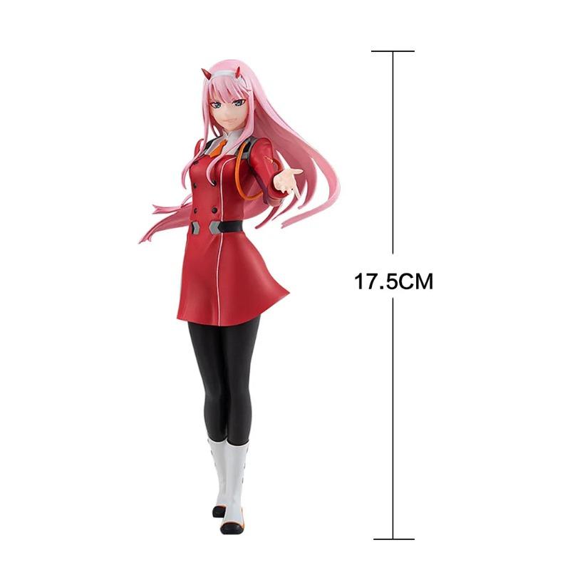 In Stock DARLING in The FRANXX Anime Figure Zero Two 02 Action Figure Kawaii Standing Beautiful 17CM PVC Collection Model Doll